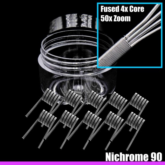 Wire Optim | Quad Core V3 Fused Clapton Performans Teli - Dual: 0.12 Ohm | Ni90
