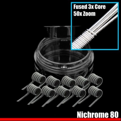 Wire Optim | Triple Core V1 Fused Clapton Performans Teli - Dual: 0.12 Ohm | Ni80