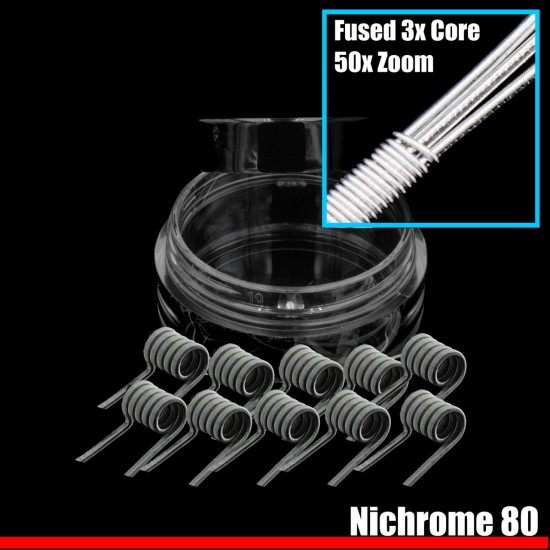 Wire Optim | Triple Core V1 Fused Clapton Performans Teli - Dual: 0.12 Ohm | Ni80