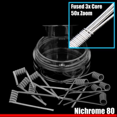 Wire Optim | Triple Core V2 Fused Clapton Performans Teli - Dual: 0.14 Ohm | Ni80