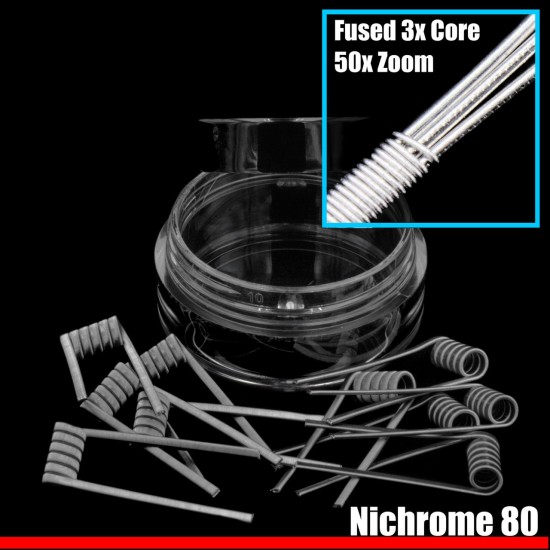 Wire Optim | Triple Core V2 Fused Clapton Performans Teli - Dual: 0.14 Ohm | Ni80