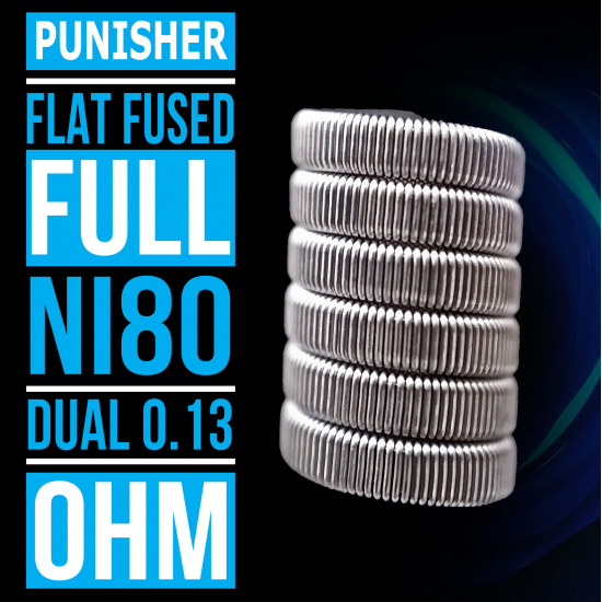 Punisher - Fused Clapton - Ni80 - Dual 0.13 Ohm | 4 Adet - Performans Teli