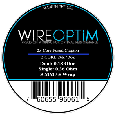 Wire Optim | Alien Fused Clapton - Kanthal A1 | Dual: 0.18 Ohm / 5 Wrap