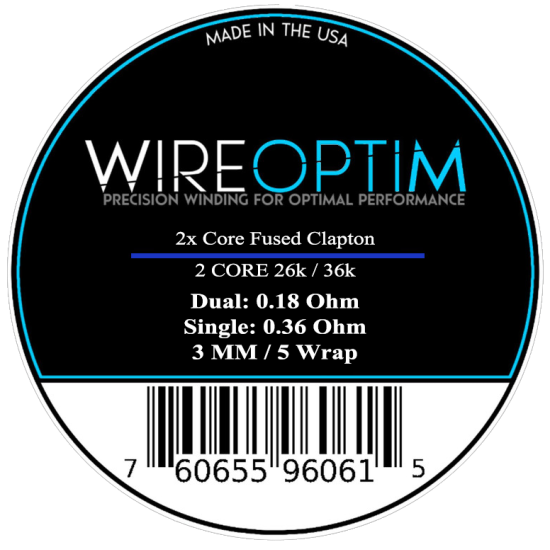 Wire Optim | Alien Fused Clapton - Ni80 | Dual: 0.17 Ohm / 6 Wrap