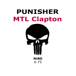 Punisher - MTL Fused Clapton - Ni80 - 0.75 Ohm | 4 Adet - Performans Teli 