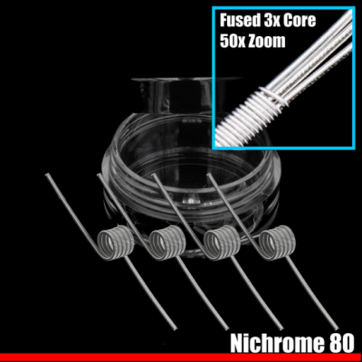 Wire Optim | Triple Core MTL V1 Fused Clapton - Single: 0.60 Ohm | Ni80