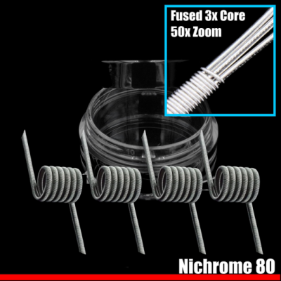 Wire Optim | Triple Core MTL V2 Fused Clapton - Single: 0.70 Ohm | Ni80