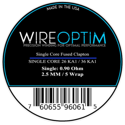Wire Optim | MTL Fused Clapton - 36k / 28k | 0.90 Ohm / 5 Wrap