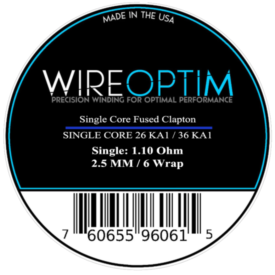 Wire Optim | MTL Fused Clapton - 36k / 28k | 1.10 Ohm / 6 Wrap