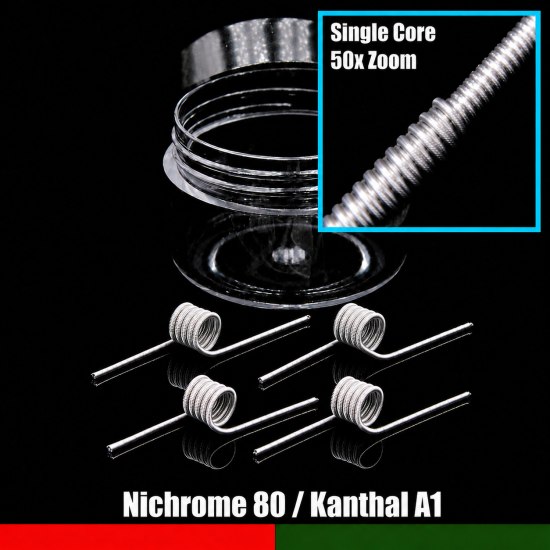 Wire Optim | MTL Fused Clapton - 36k / 28ni80 | 0.70 Ohm / 5 Wrap Wire Optim | MTL Fused Clapton - 36k / 28ni80 | 0.70 Ohm / 5 Wrap