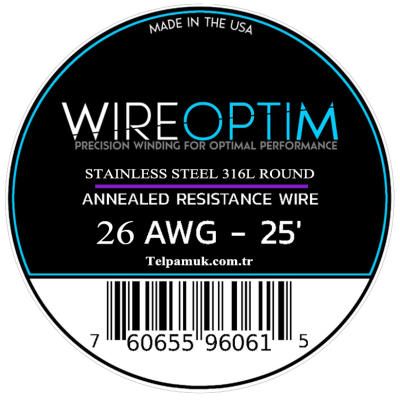 Wire Optim - SS316L - Rezistans Teli | 25 FT - Orijinal - Yüksek Kalite