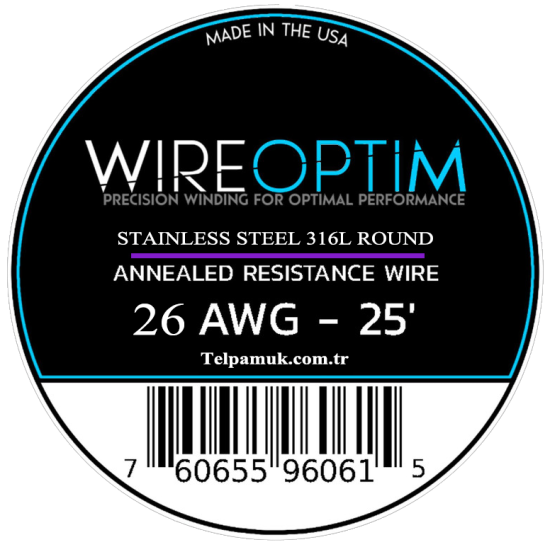 Wire Optim - SS316L - Rezistans Teli | 25 FT - Orijinal - Yüksek Kalite