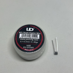 UD - MTL Staple Clapton Hazır Sarılı Tel - 10 Adet | 0.68 Ohm - Ni80