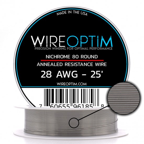 WireOptim - Nichrome 80 Makara Rezistans Teli - 25 FT - Orijinal
